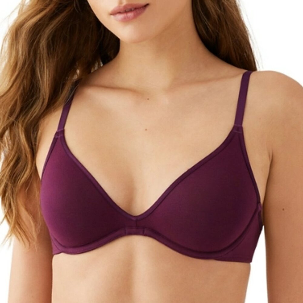 B.Tempted by Wacoal Unlined 2 Clasp Non-Padded Purple Underwire Bra NWT 38C